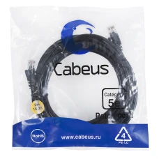 Патч-корд Cabeus PC-UTP-RJ45-Cat.5e-5m-BK-LSZH черный