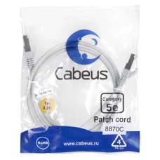 Патч-корд Cabeus PC-FTP-RJ45-Cat.5e-1m-LSZH серый
