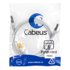 Патч-корд Cabeus PC-FTP-RJ45-CAT.6-1M-LSZH серый