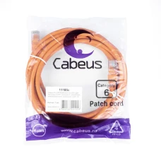 Патч-корд Cabeus PC-UTP-RJ45-Cat.6-3m-OR-LSZH оранжевый