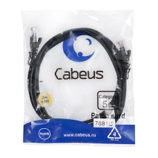 Патч-корд Cabeus PC-UTP-RJ45-Cat.5e-2m-BK черный