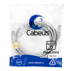 Патч-корд Cabeus PC-FTP-RJ45-CAT.6-3M-LSZH серый