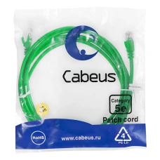 Патч-корд Cabeus PC-UTP-RJ45-Cat.5e-3m-GN зеленый