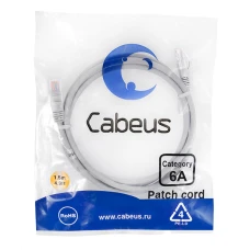 Патч-корд Cabeus PC-UTP-RJ45-Cat.6a-1.5m-LSZH серый