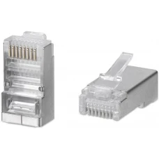 Коннектор WRline RJ45 100шт в упаковке прозрачный (WR-8P8C-5E-SH)