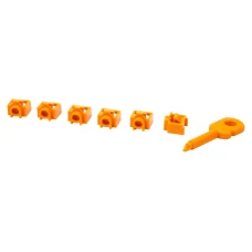 Блокиратор порта Lanmaster LAN-SEC45-PL-SET-OR оранжевый (6 шт, с ключом)