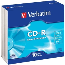 CD-R диск Verbatim Extra Protection Slim Case 10шт (43415)