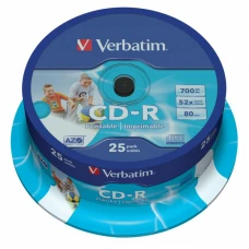 CD-R диск Verbatim AZO Wide Inkjet Printable Spindle 25шт (43439)