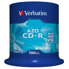 CD-R диск Verbatim 700Mb 52x Cake Box 100шт (43430)