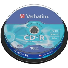CD-R диск Verbatim 700MB 52x DataLife Cake Box (43437)