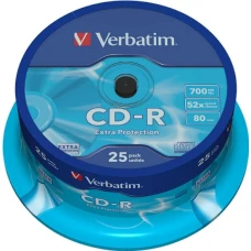 CD-R диск Verbatim 700MB 52x DataLife Cake Box (43432)