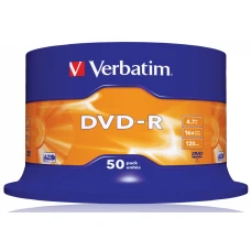 DVD-R диск Verbatim 4.7GB 16x Cake Box (43548)