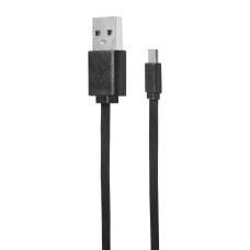Кабель SunWind USB (m)-micro USB (m) плоский 1м черный