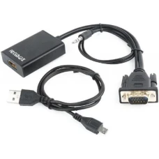 Адаптер Cablexpert A-VGA-HDMI-01 HDMI/VGA/3.5 мм jack (+ USB для питания)