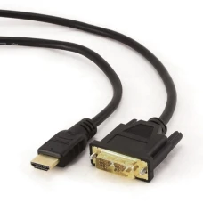 Кабель Cablexpert HDMI-DVI CC-HDMI-DVI-6, 19M/19M, 1.8м single link черный