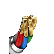 Кабель Baseus Type-C Cafule 1.0м CATKLF-GG1 серый/черный