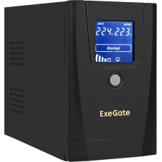 Источник бесперебойного питания ExeGate SpecialPro Smart LLB-1000.LCD.AVR.1SH.2C13.RJ.USB (EX292788RUS)
