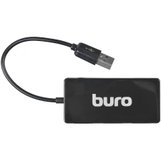 USB-хаб Buro BU-HUB4-U2.0-Slim черный