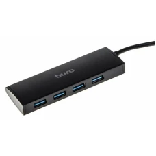 USB-хаб Buro BU-HUB4-0.5-U3.0 черный
