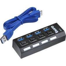 USB-хаб Buro BU-HUB4-U3.0-L черный