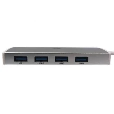USB-хаб Digma HUB-4U3.0-UC серебристый