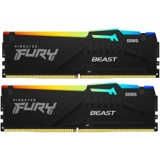 Оперативная память Kingston Fury Beast RGB 16GB DDR5 (KF556C40BBAK2-16)
