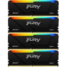Оперативная память Kingston Fury Beast RGB Gaming DDR4 4x8GB (KF432C16BB2AK4/32)