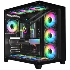 Корпус 1stPlayer MV8-TP без БП Black (MV8-TP-BK-3F7R-1F7)