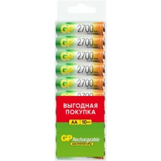 Аккумулятор GP 270AAHC AA NiMH 2700mAh 10шт (270AAHC-CRB10)