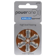 Батарейка Power One Zinc-Air p312 BL6