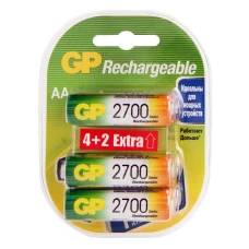 Аккумулятор GP AA 2700mAh 6 шт (GP270AAHC4/2-2CR6)