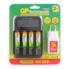 Аккумулятор с зарядным устройством GP PowerBank + AA 2700mAh 4 шт. (270AAHCMHSPBA-2CR4)