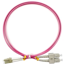 Шнур оптический Cabeus FOP-50-OM4-LC-SC-1,5m