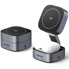 Беспроводное зарядное устройство Ugreen W702 Space Gray (35316)
