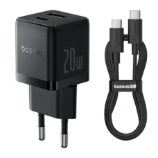 Сетевое зарядное устройство Baseus Palm C+U 20W EU Cluster Black (P10111608113-01)