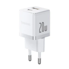 Сетевое зарядное устройство Baseus Palm C+U 20W EU Moon White (P10111608213-00)