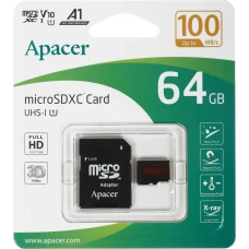 Карта памяти Apacer R100 microSDXC 64Gb (AP64GMCSX10UB-R)
